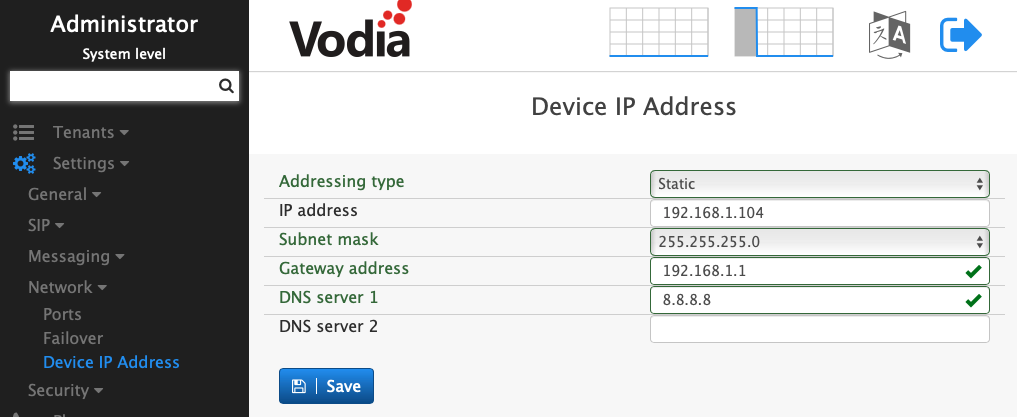 IOP Static Address